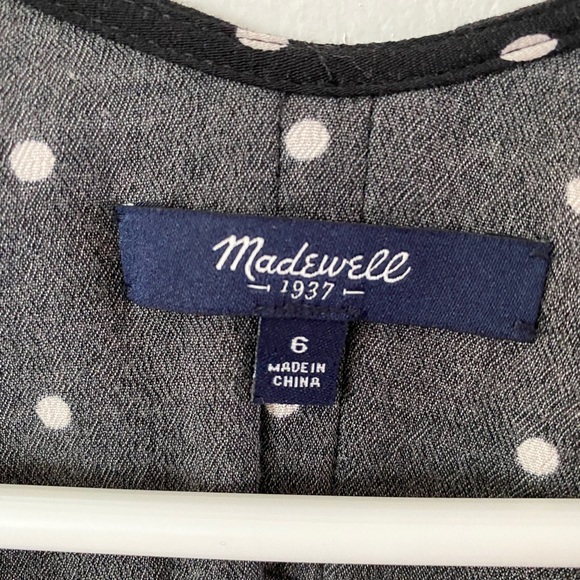 Madewell size small/6 polka dot tank top - Picture 2 of 4
